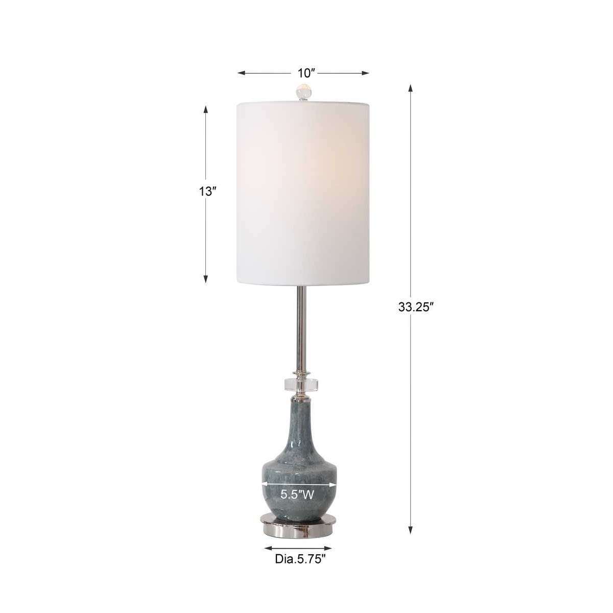 Uttermost Piers Mottled Blue Buffet Lamp