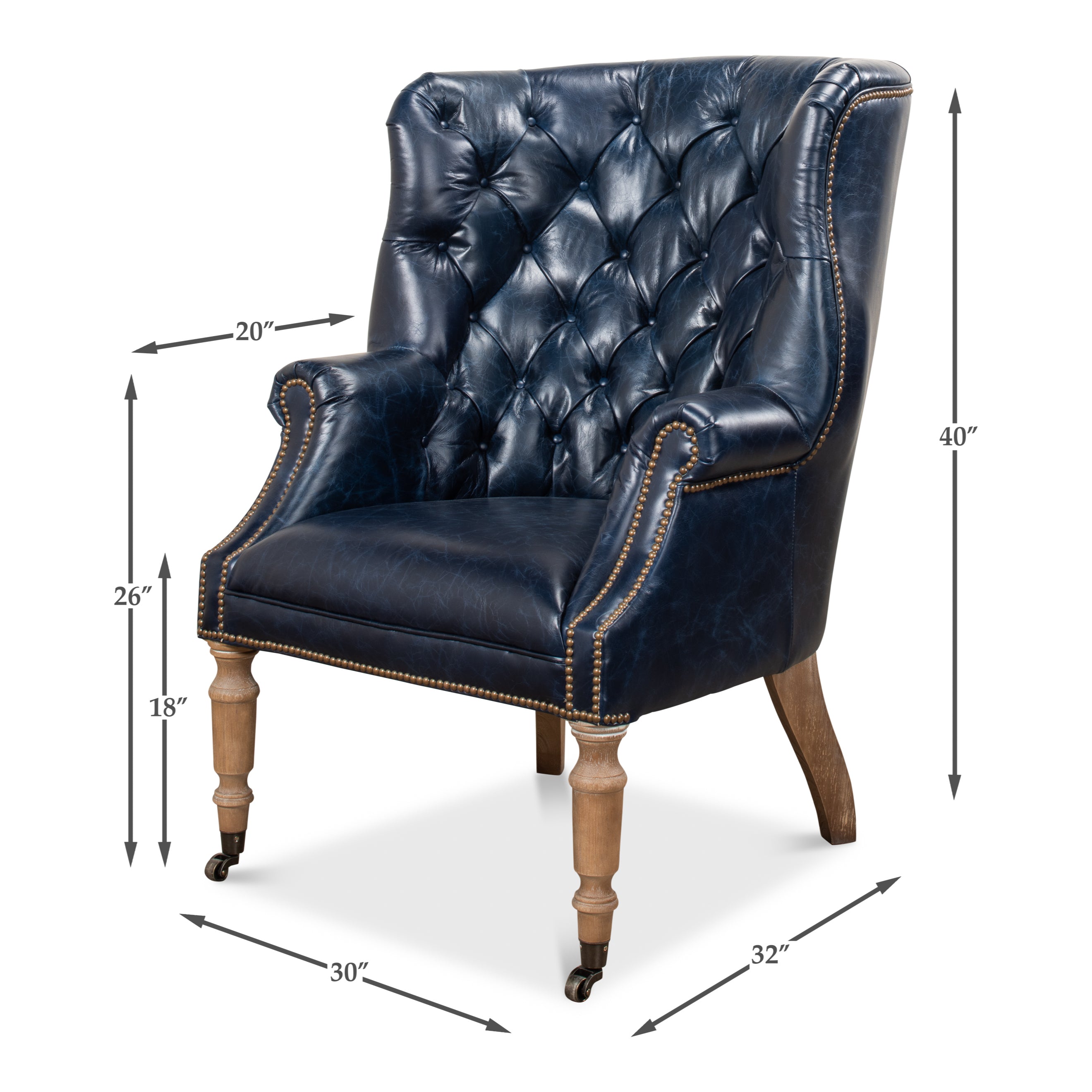Welsh Blue Leather Chair