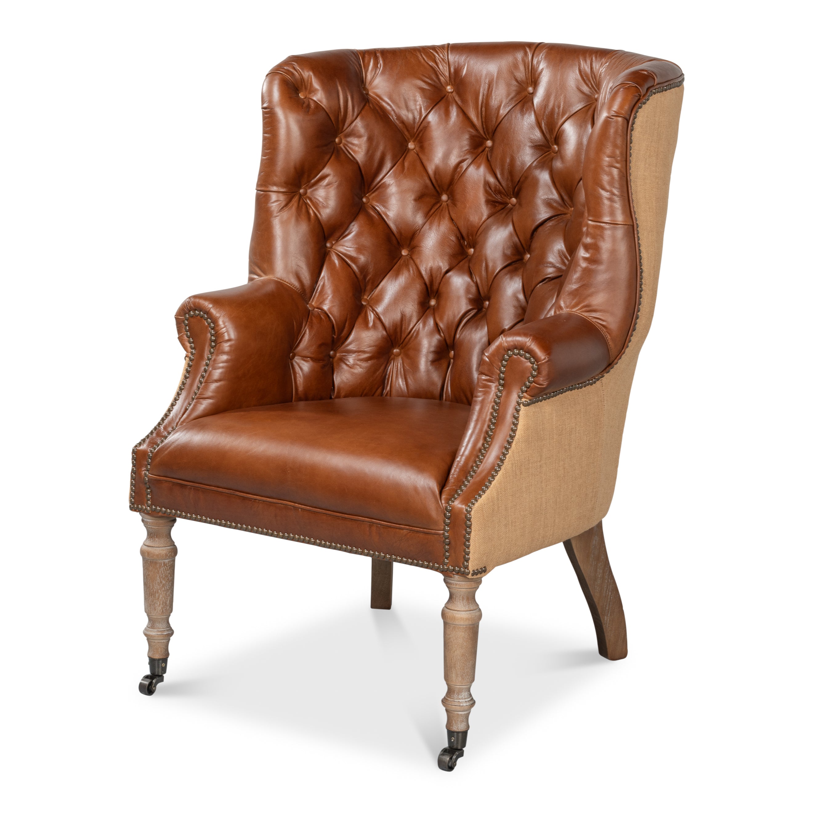Welsh Leather & Jute Chair