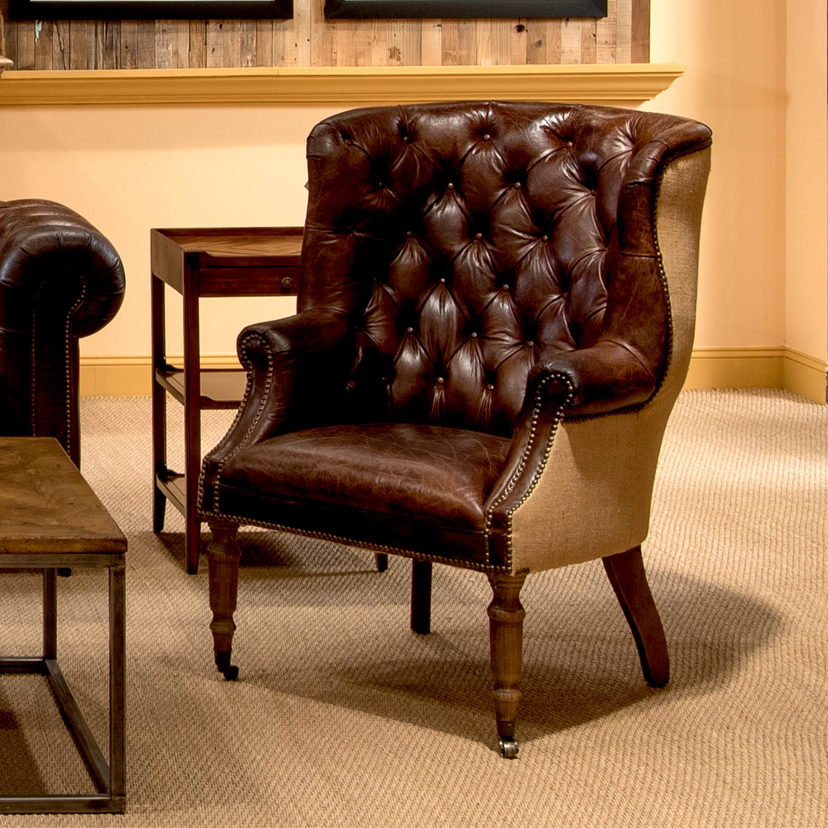 Welsh Leather & Jute Chair