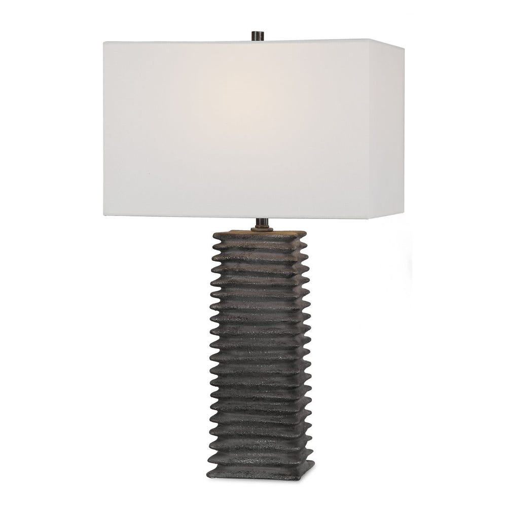 Uttermost Sanderson Metallic Charcoal Table Lamp
