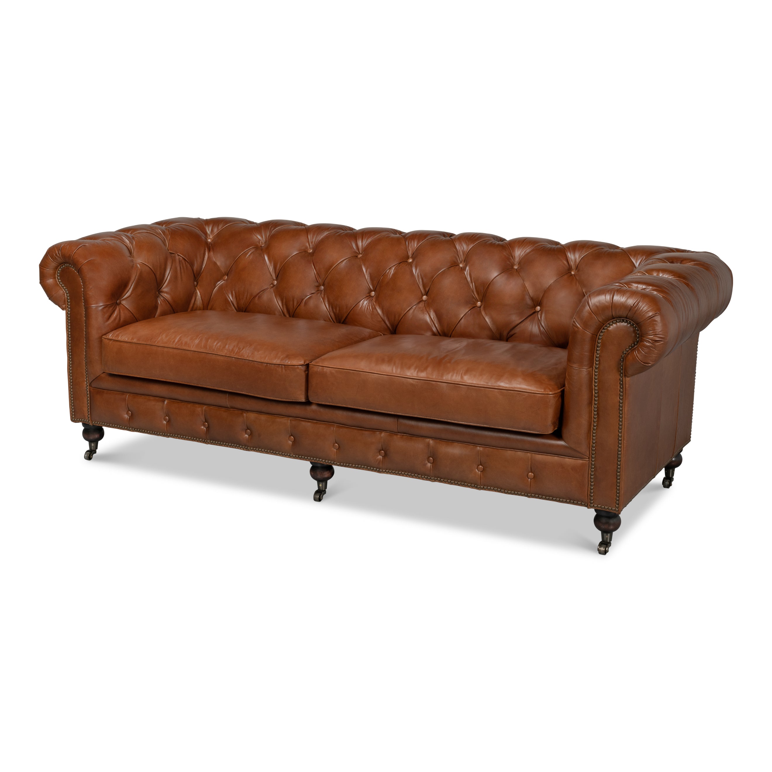 Castered Chesterfield Sofa