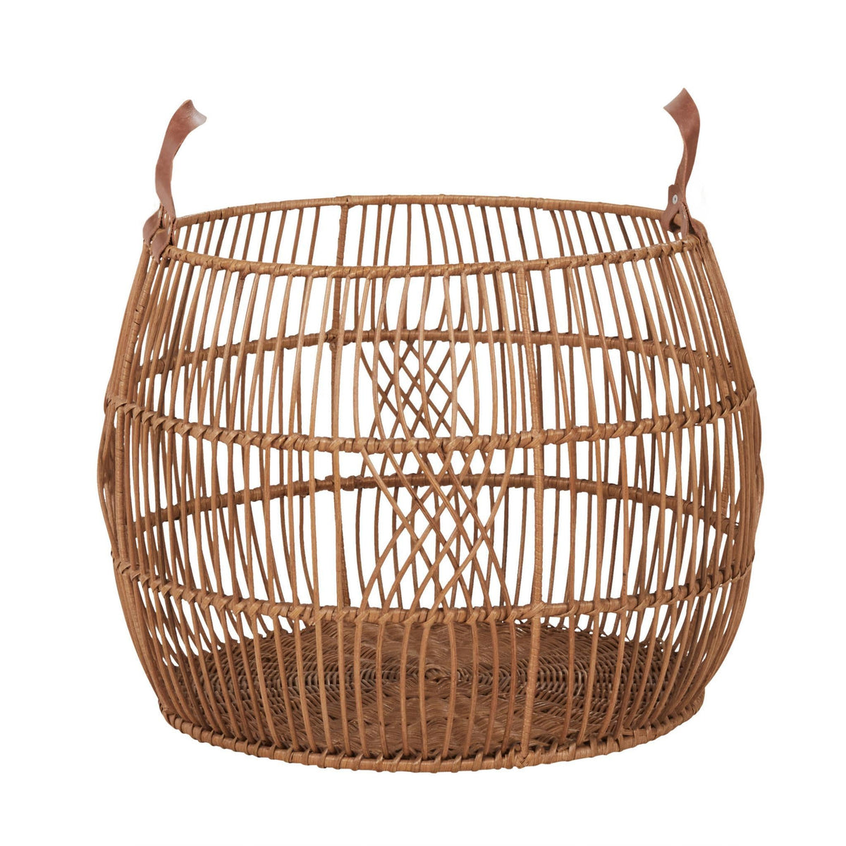 Rattan Iron Light Natural Basket
