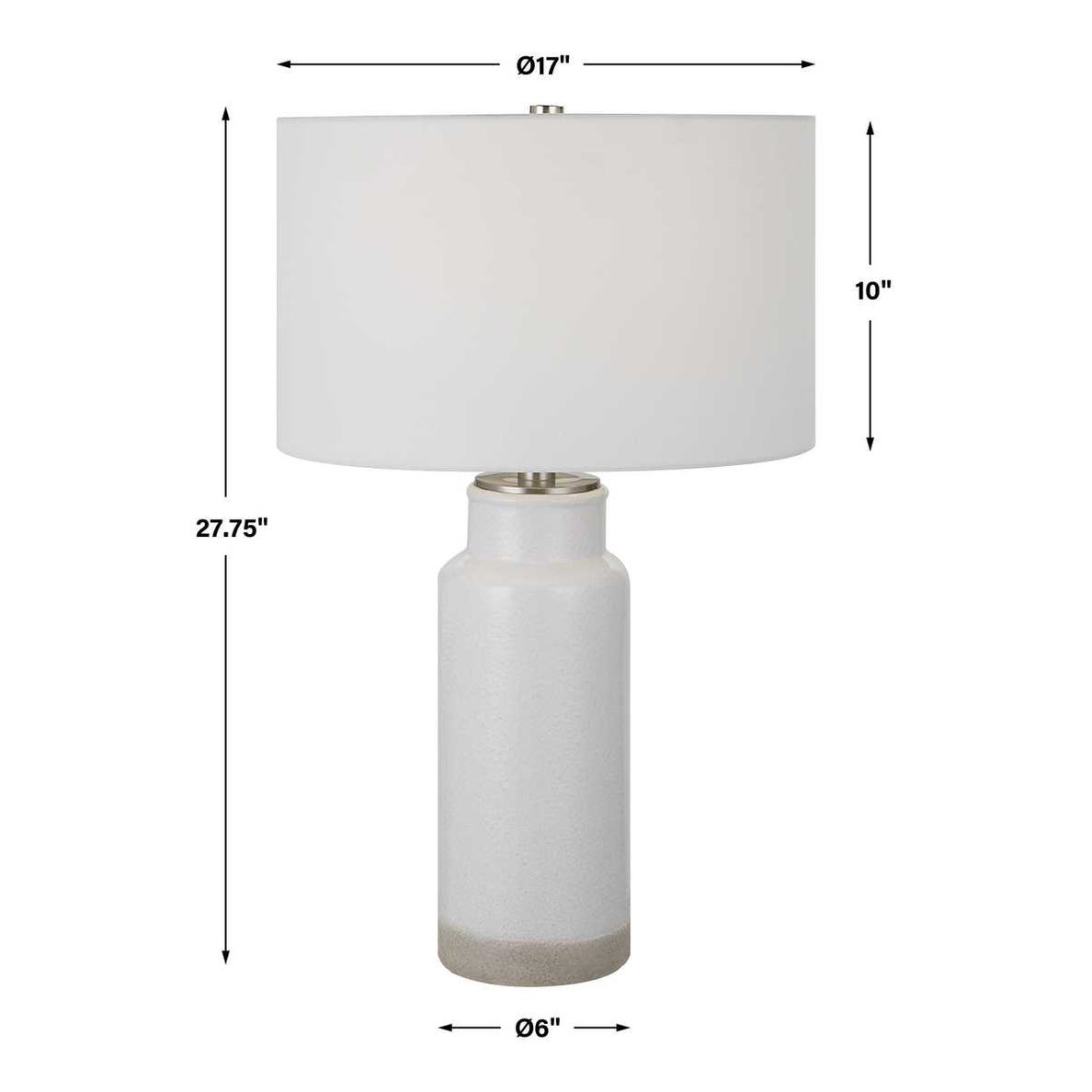 Uttermost Albany White Farmhouse Table Lamp