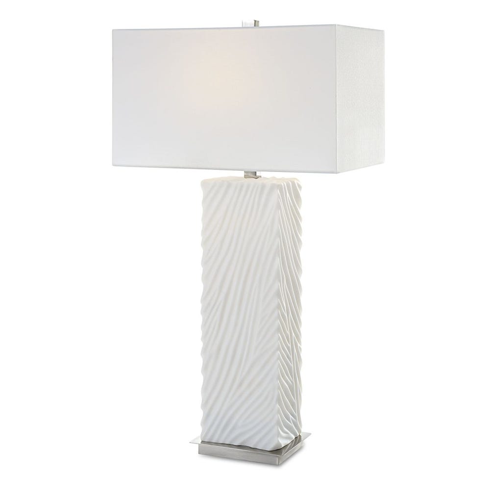 Uttermost Pillar White Marble Table Lamp