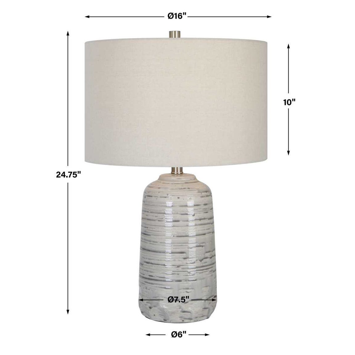 Uttermost Cyclone Ivory Table Lamp