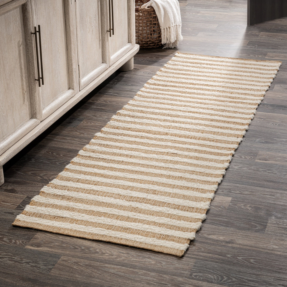 Rhodes Stripe Natural/Ivory Rug