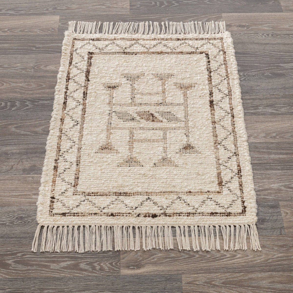 Gazi Ivory/Brown Multi Rug by Classic Home