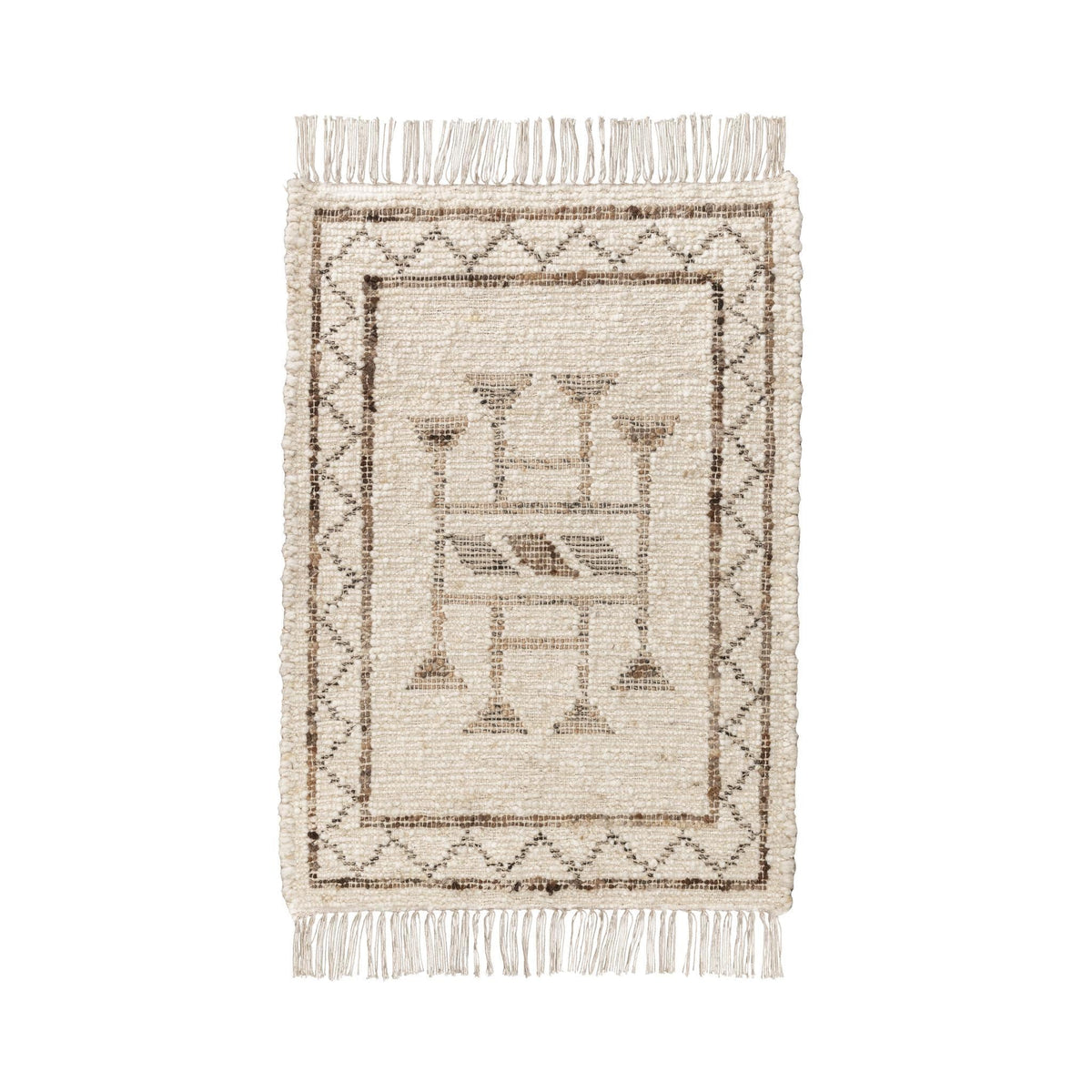Gazi Ivory/Brown Multi Rug