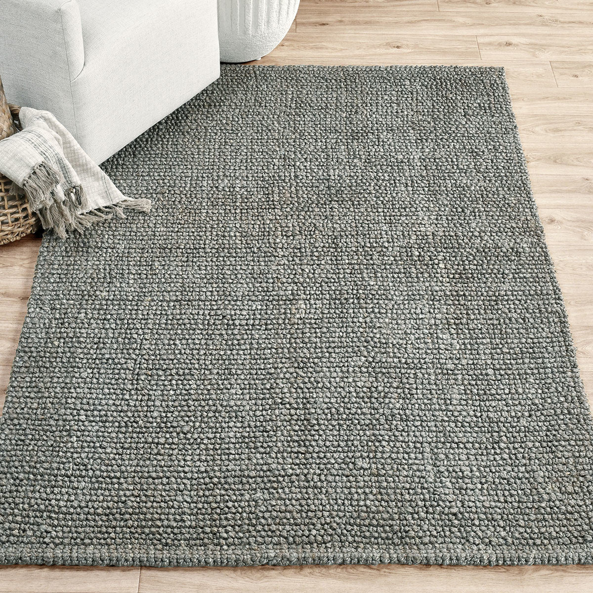 Chunky Loop Blue Charcoal Rug