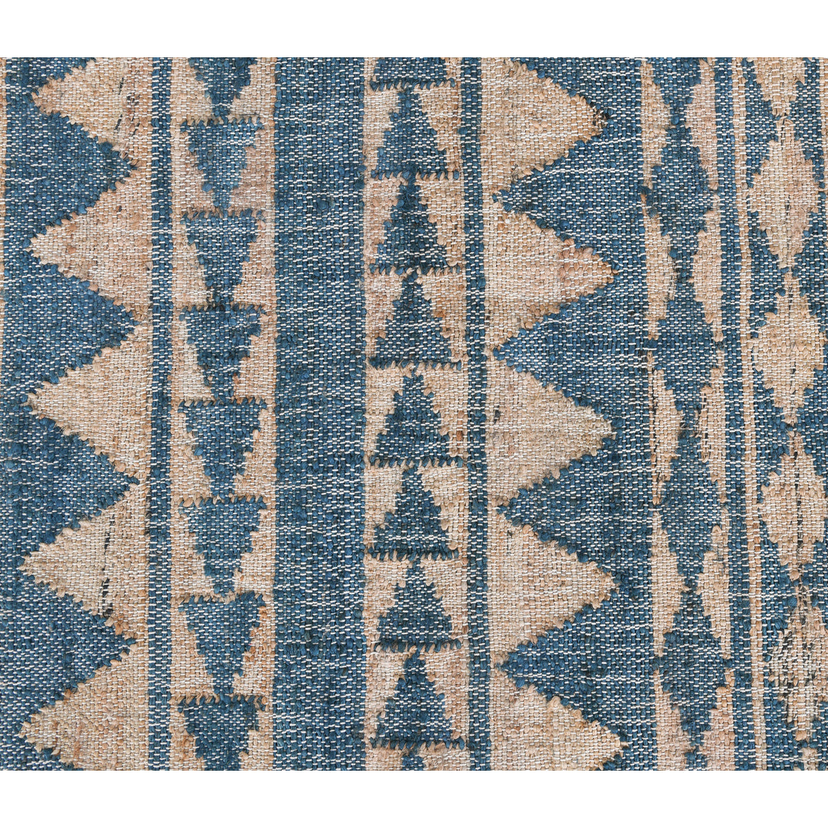 Solana Distressed Blue Natural Rug by Classic Home
