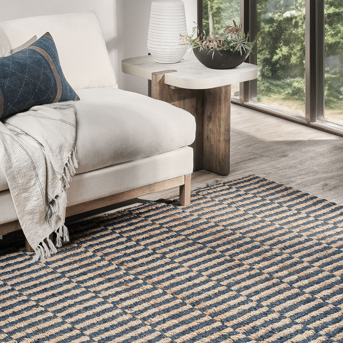 Monterey Jute Blue/Natural Rug by Classic Home