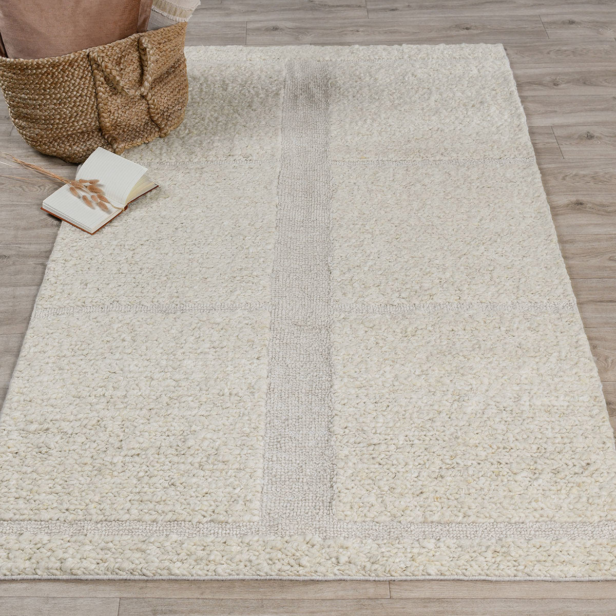 Sinclair Wool Ivory Rug by Classic Home