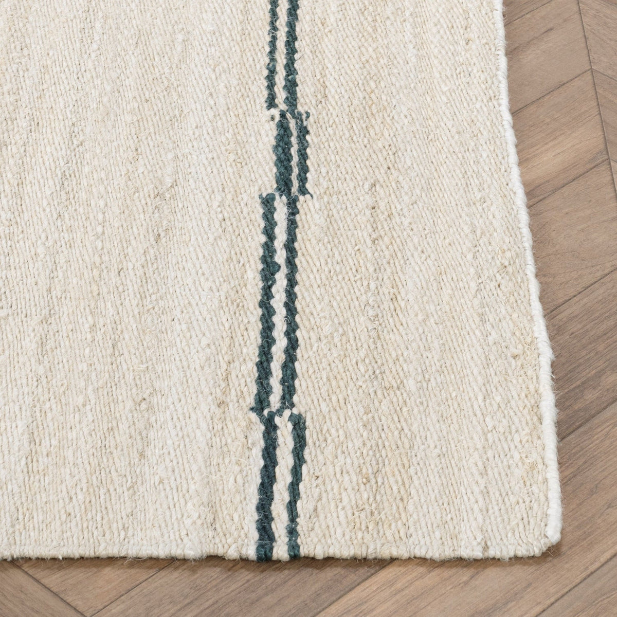 Sunderland Jute Stripe Ivory/Dark Blue Rug by Classic Home