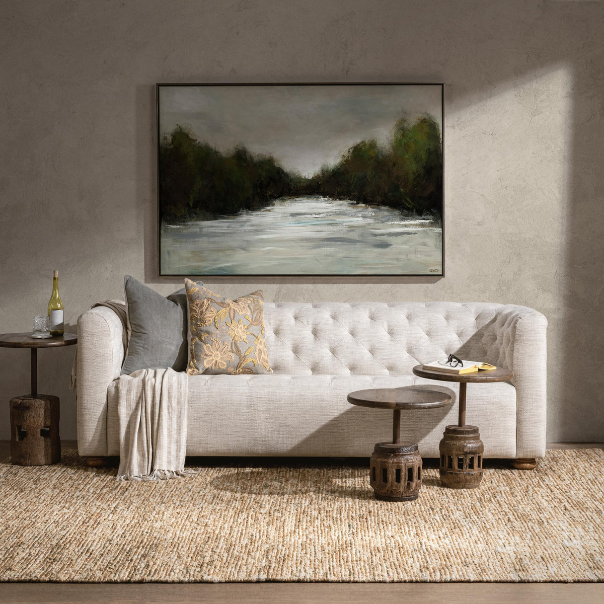 Hayward Soumak Jute Natural/Green Rug