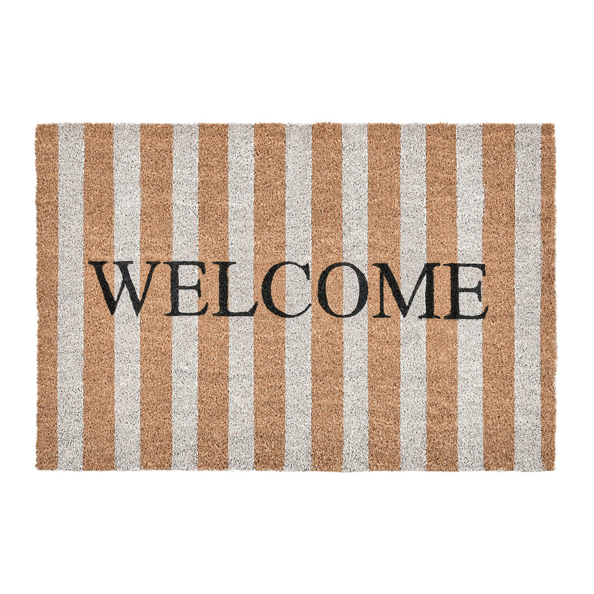 Striped Doormat 24x57 - Navy with Natural