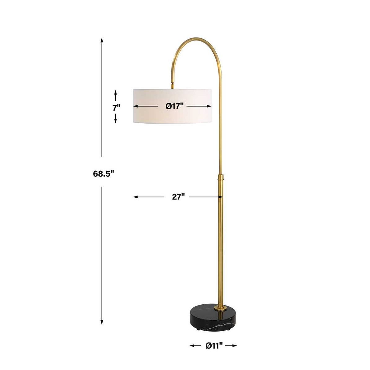 Uttermost Huxford Brass Arch Floor Lamp