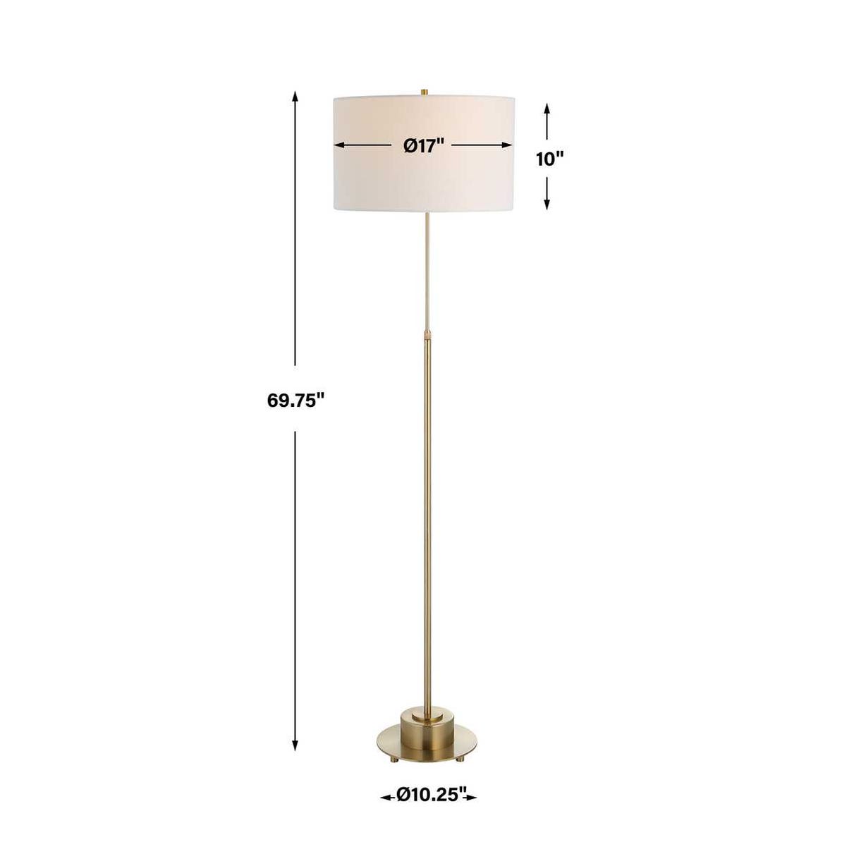 Uttermost Prominence Brass Floor Lamp