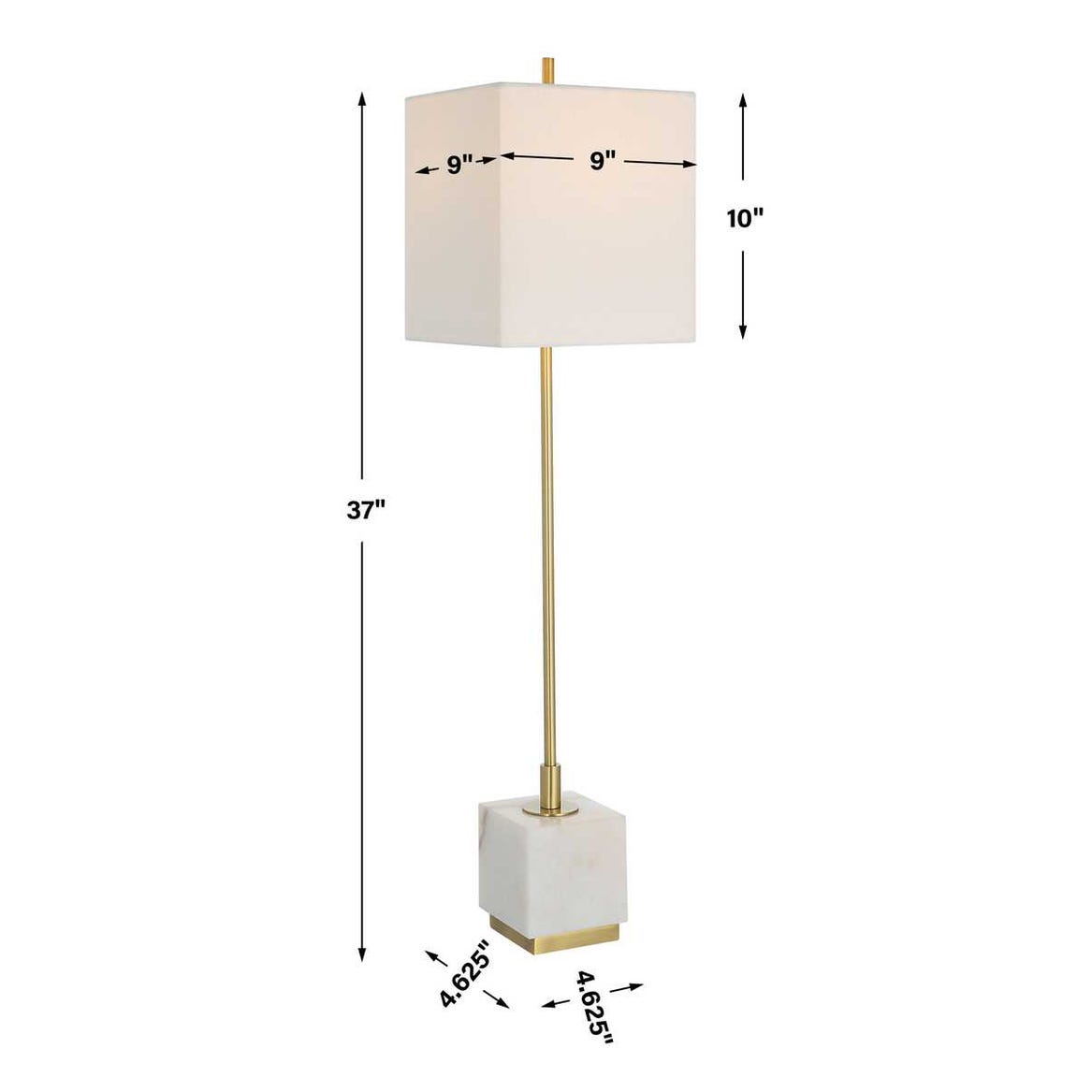 Uttermost Escort Brass Buffet Lamp
