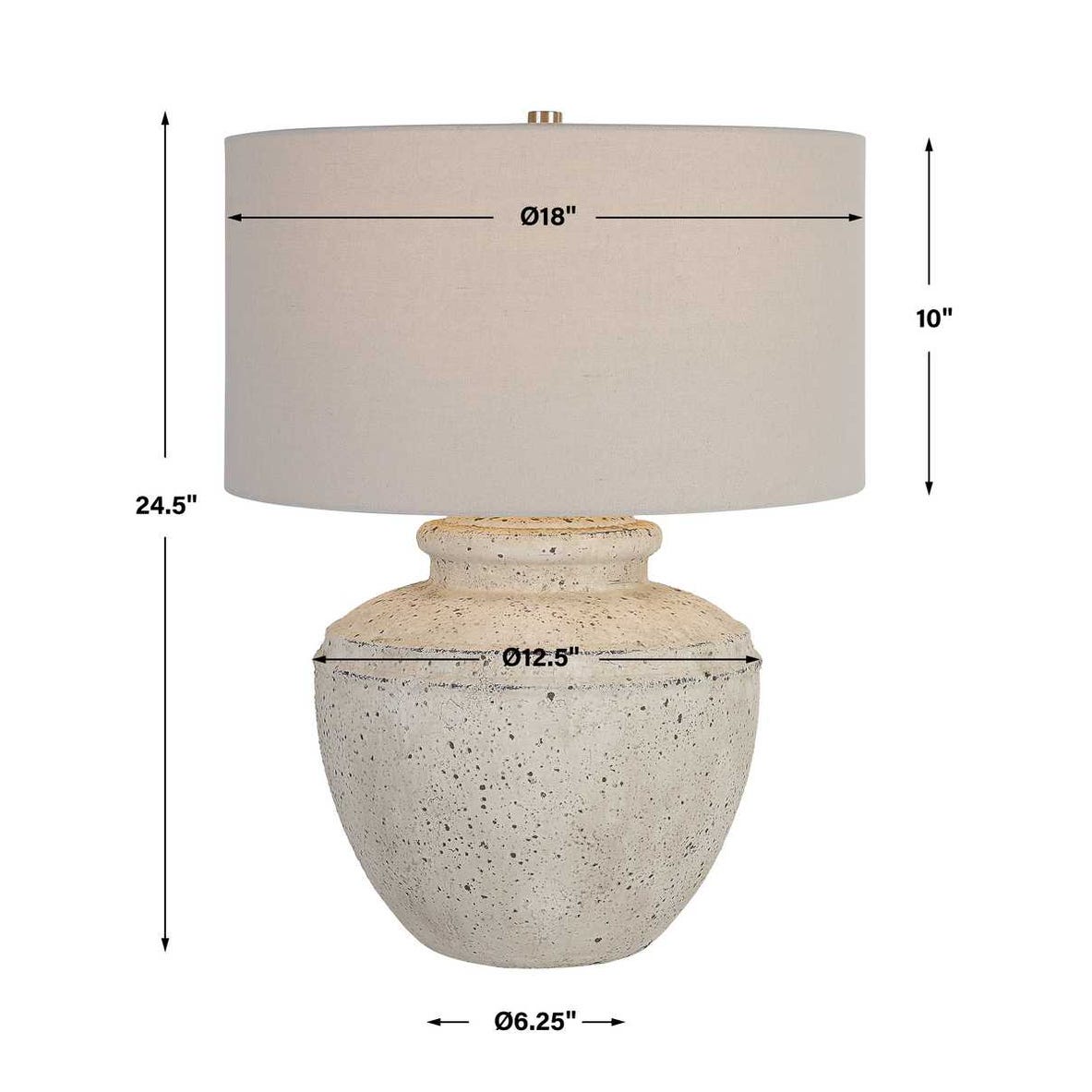 Uttermost Artifact Aged Stone Table Lamp