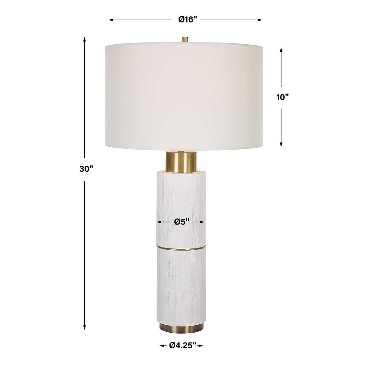 Uttermost Ruse Whitewashed Table Lamp