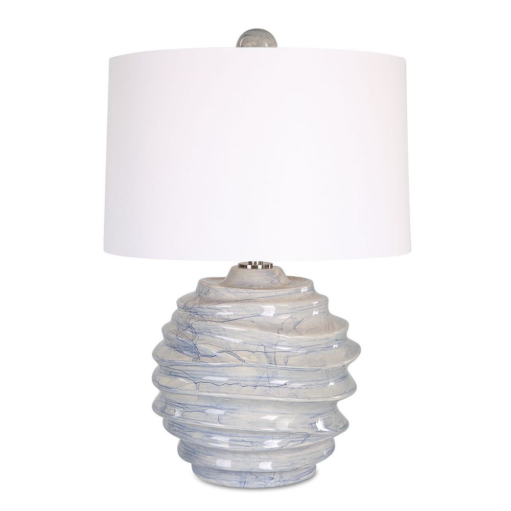 Uttermost Waves Blue & White Accent Lamp