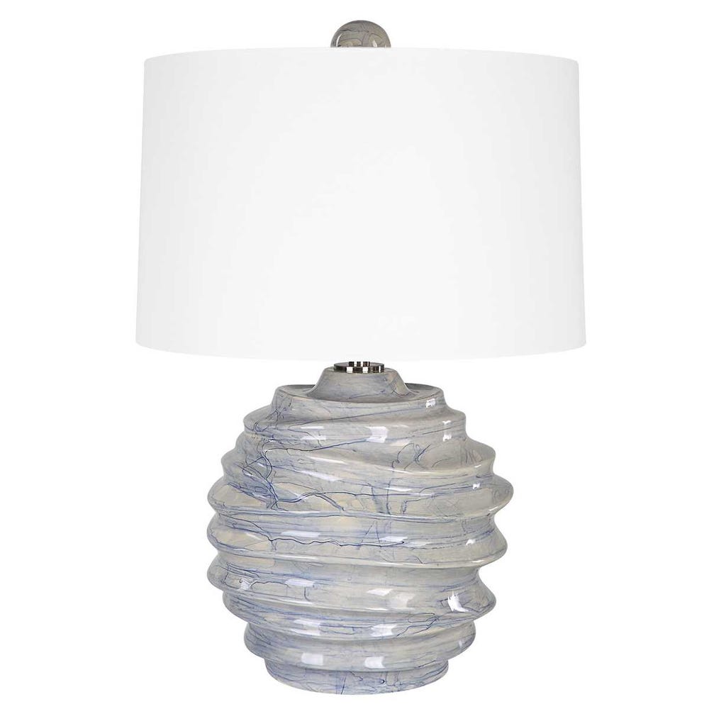 Uttermost Waves Blue & White Accent Lamp