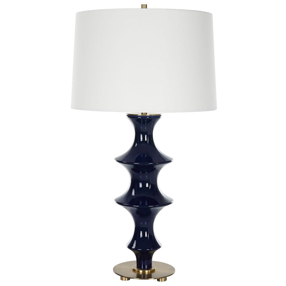 Uttermost Coil Sculpted Blue Table Lamp