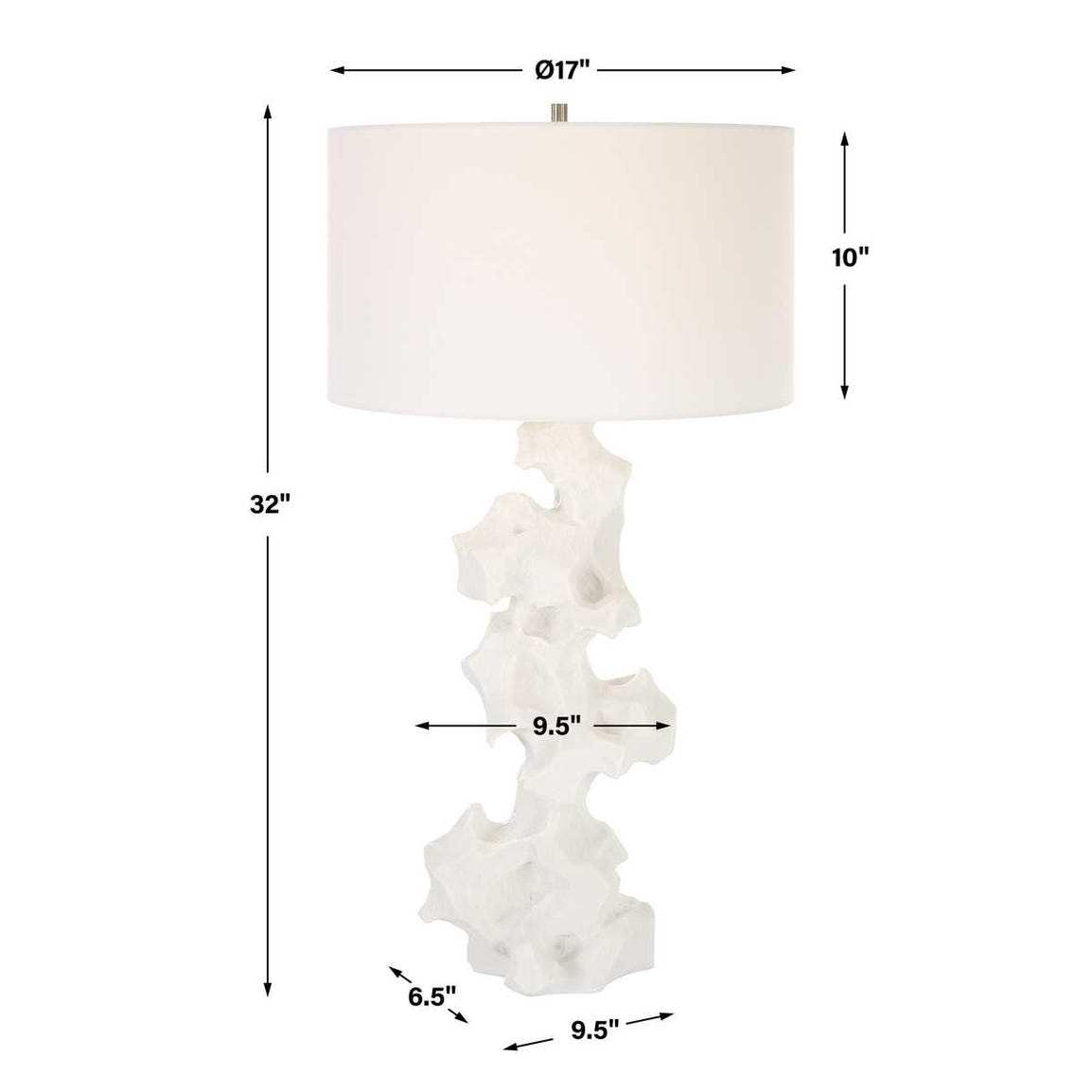 Uttermost Remnant White Marble Table Lamp