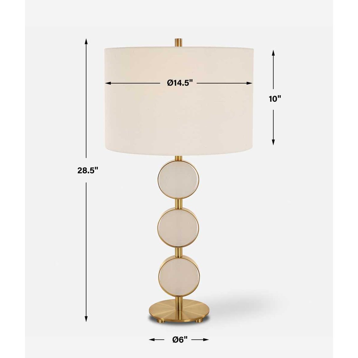 Uttermost Three Rings Contemporary Table Lamp
