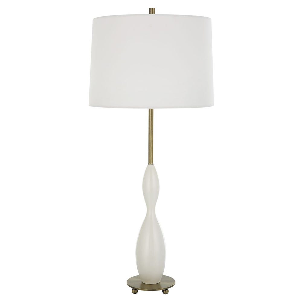 Uttermost Annora Glossy White Table Lamp