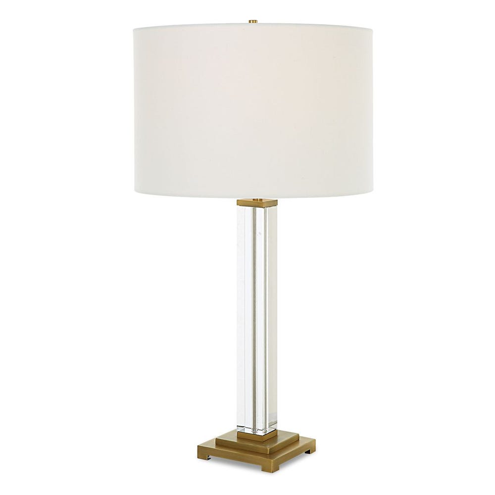 Uttermost Crystal Column Table Lamp