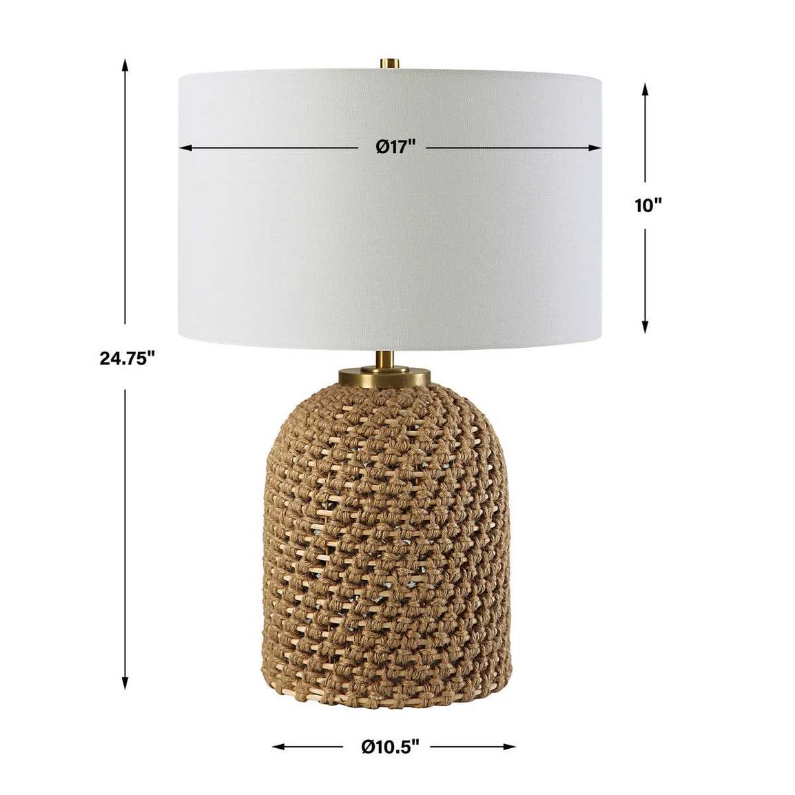 Uttermost Kendari Rope & Rattan Table Lamp