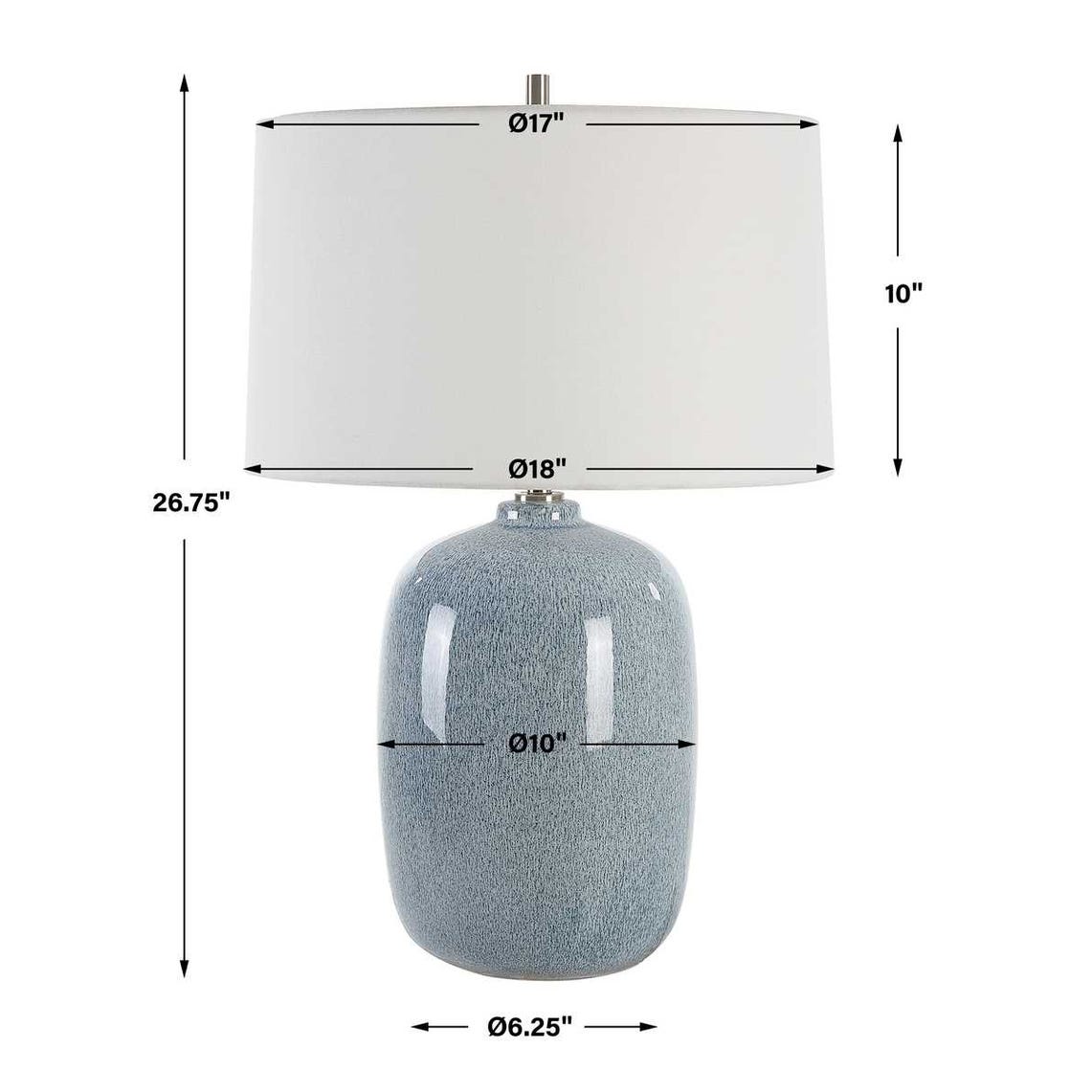 Uttermost Jubilee Sky Blue Table Lamp