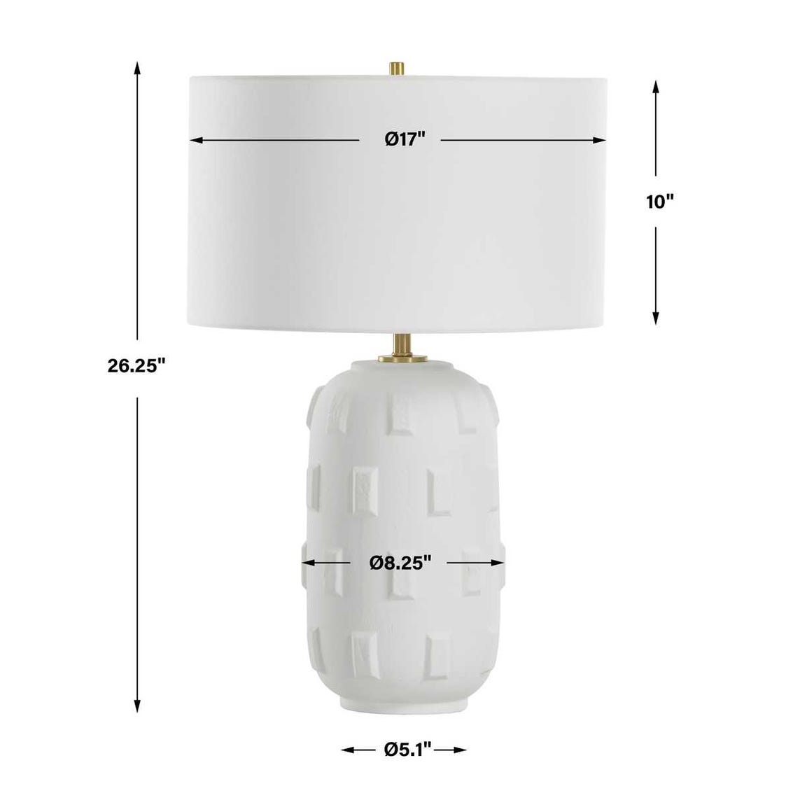 Uttermost Emerie Textured White Table Lamp