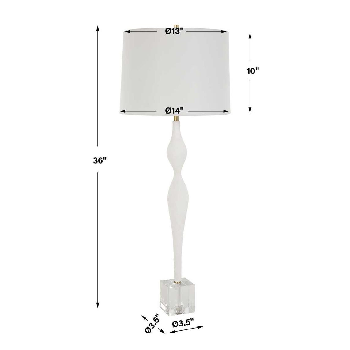 Uttermost Helena Slender White Table Lamp