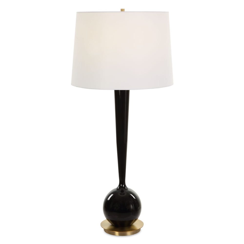 Uttermost Brielle Polished Black Table Lamp