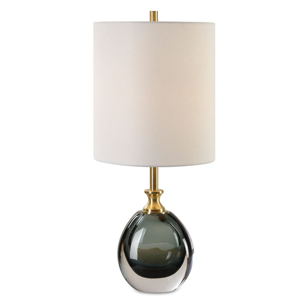Uttermost Enigma Teal Blue Glass Buffet Lamp