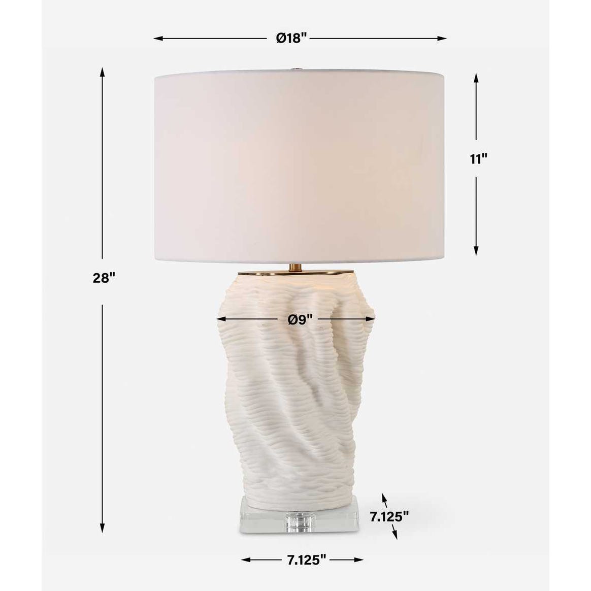 Uttermost Stratified White Table Lamp