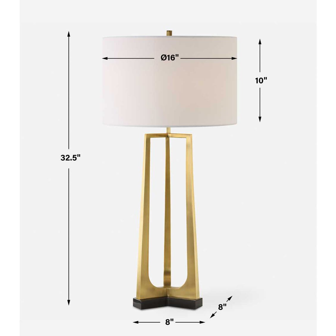 Uttermost Crossroads Brass Table Lamp