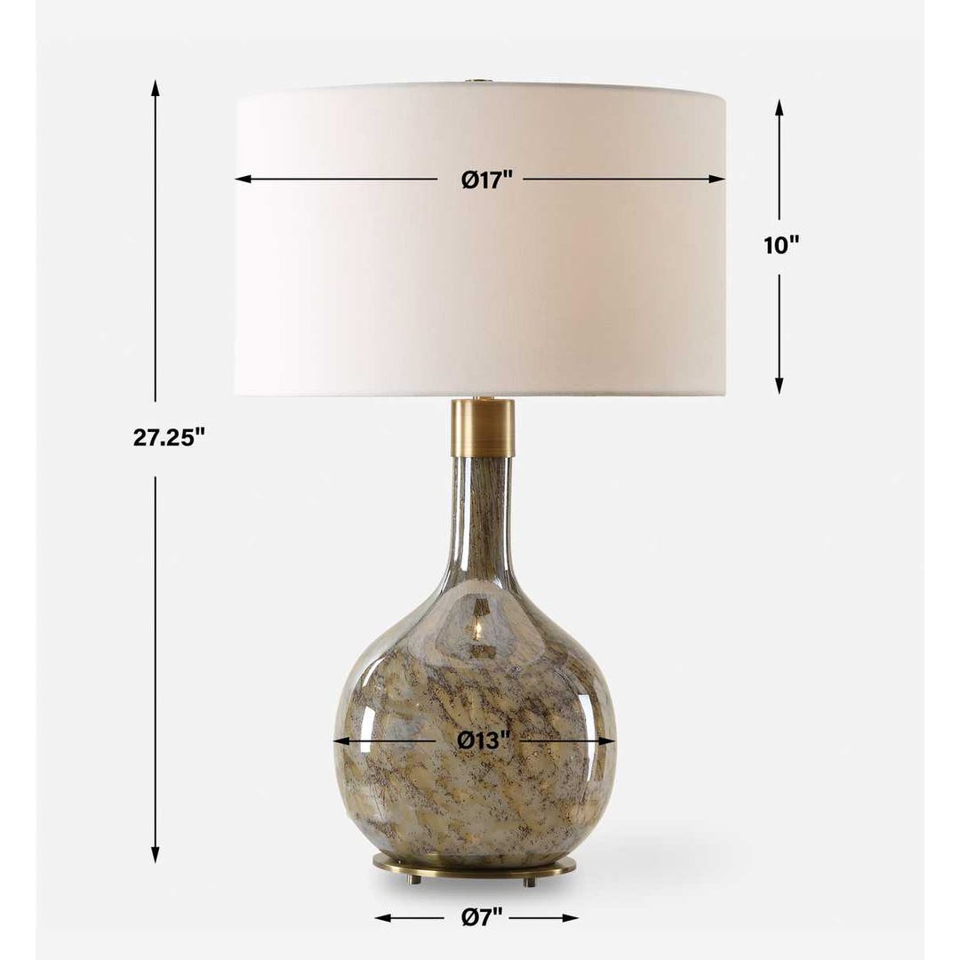 Uttermost Rhine Brown Glass Table Lamp