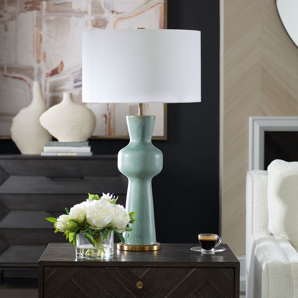 Uttermost Pollard Slate Green Table Lamp