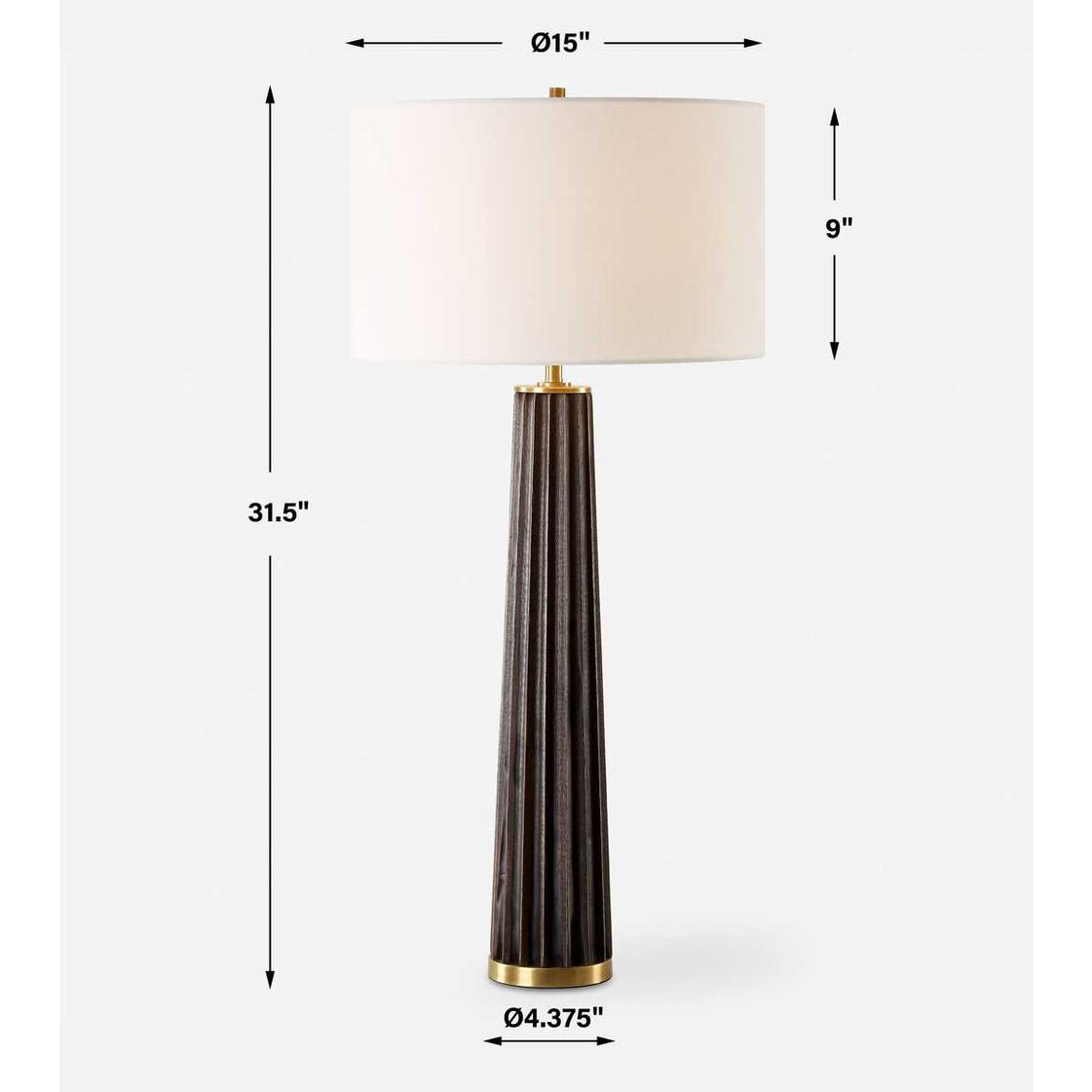 Uttermost Forage Dark Scalloped Table Lamp