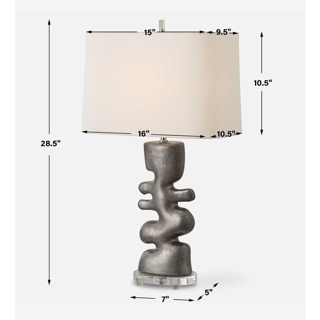 Uttermost Free Flowing Nickel Table Lamp