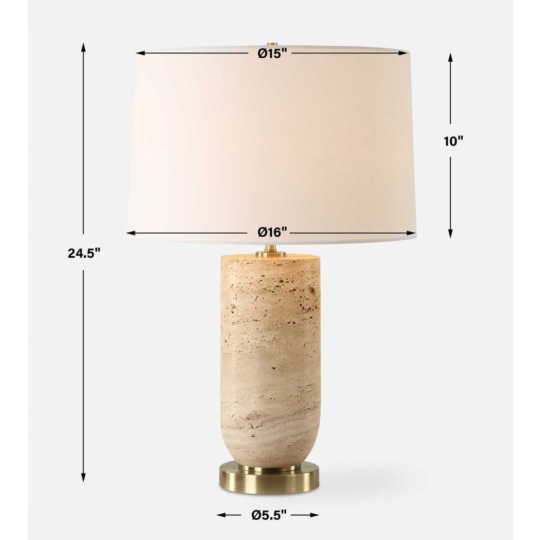 Uttermost Aubrey Travertine Table Lamp