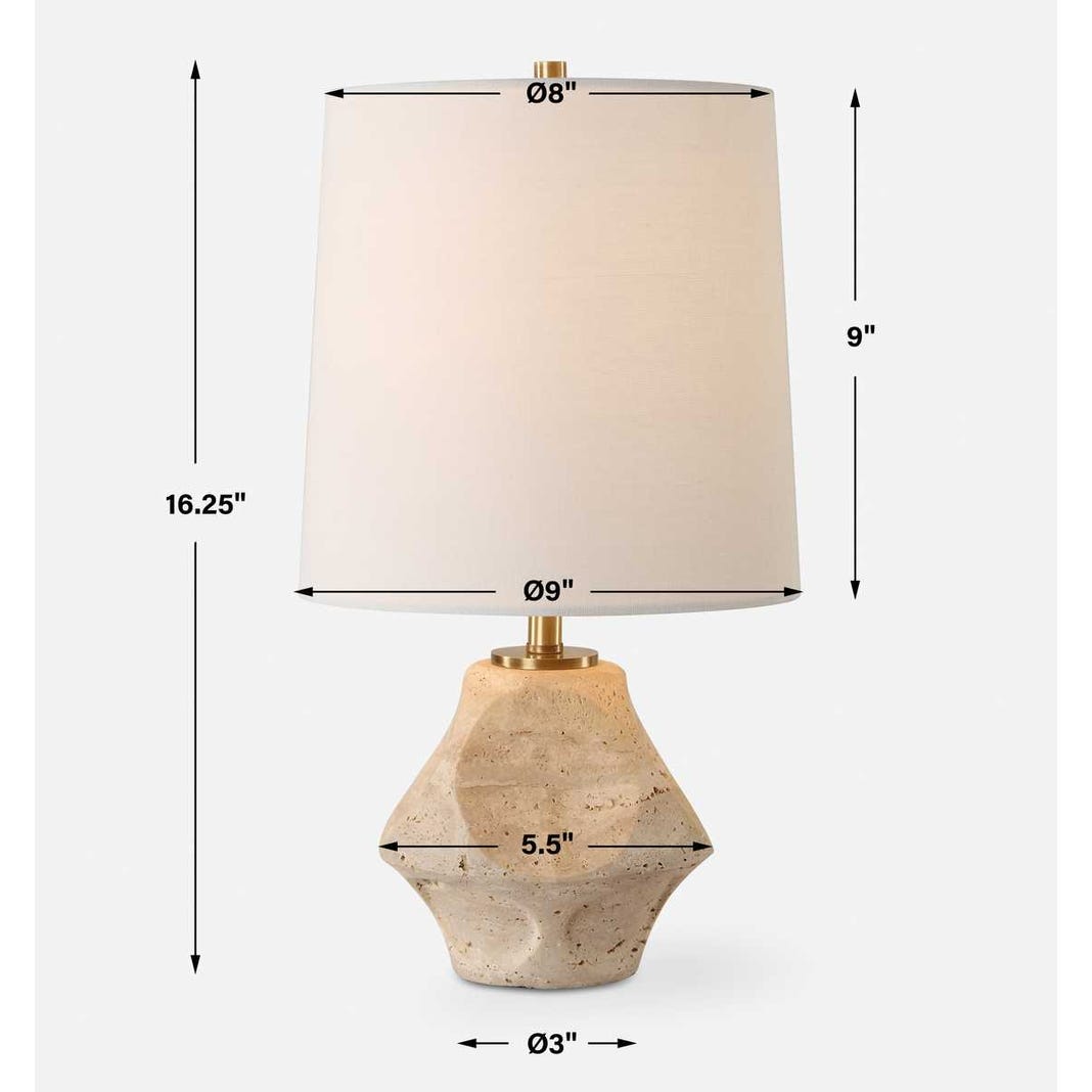 Uttermost Indent Travertine Accent Lamp