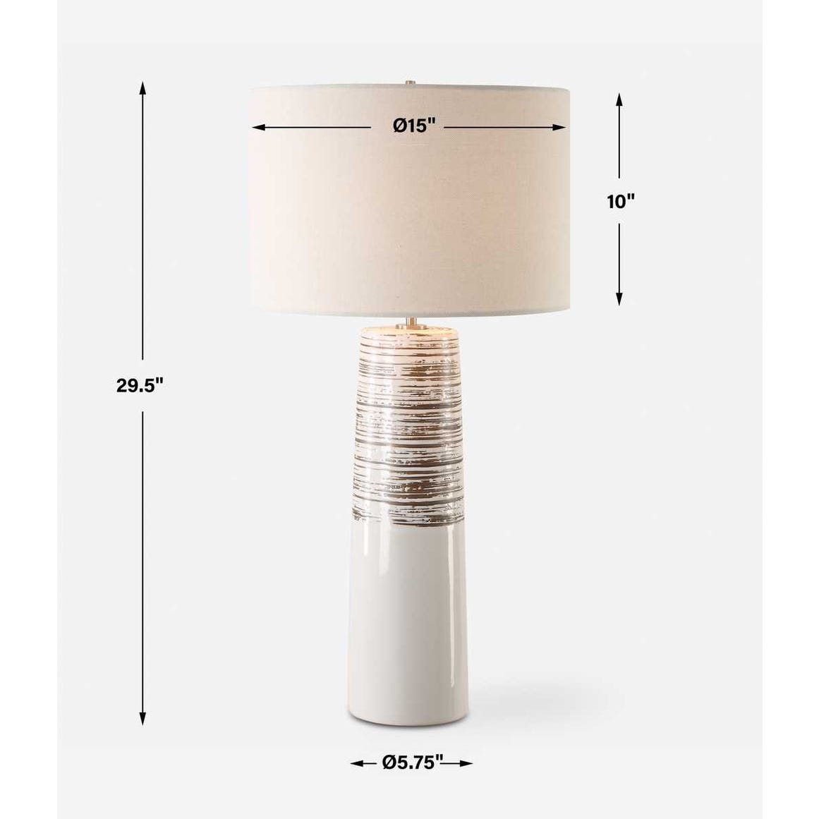 Uttermost Haven White Glaze Table Lamp