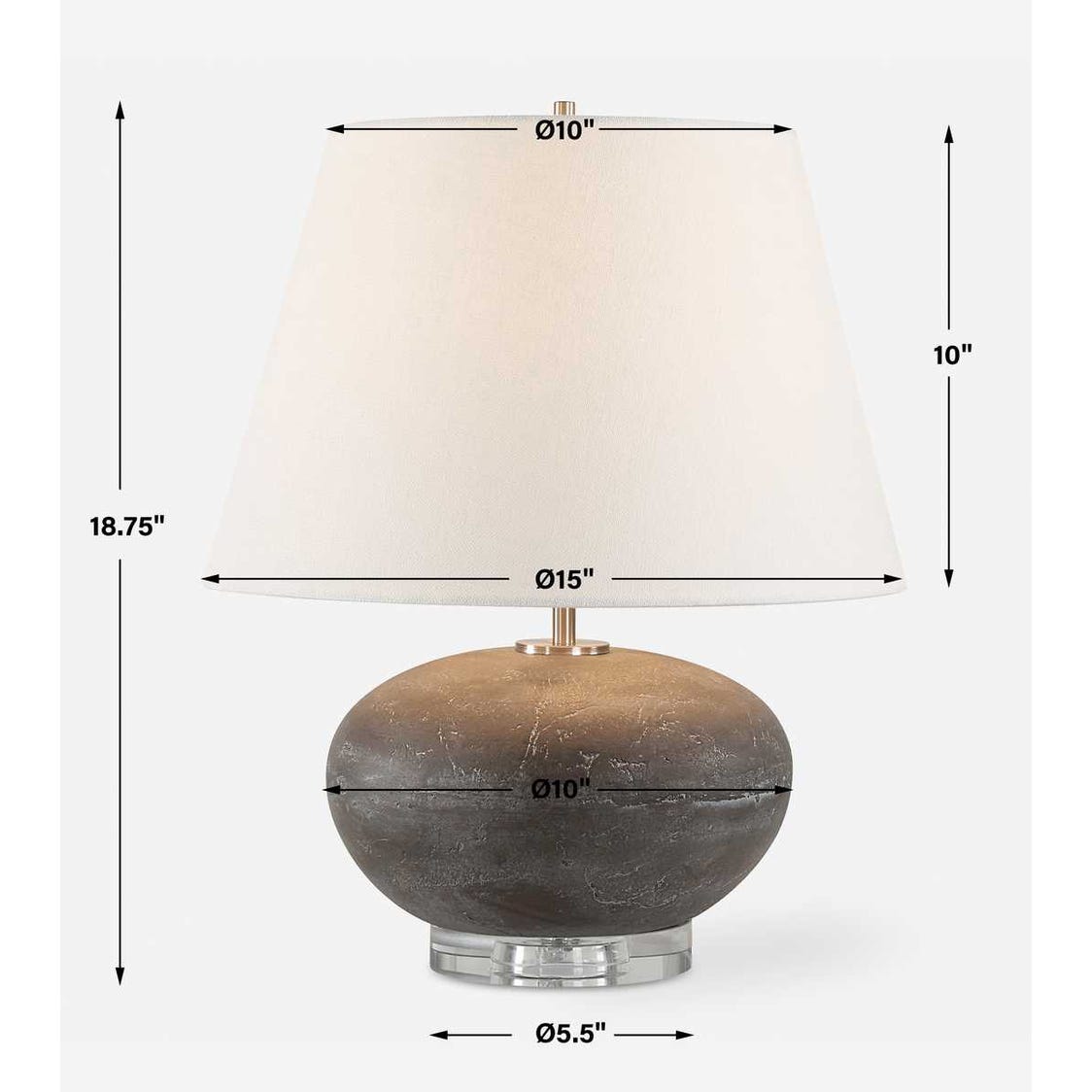 Uttermost Beckley Gray Stone Table Lamp