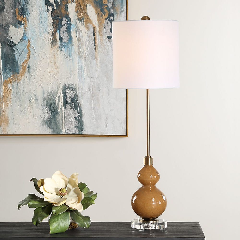 Uttermost Sienna Caramel Glass Buffet Lamp