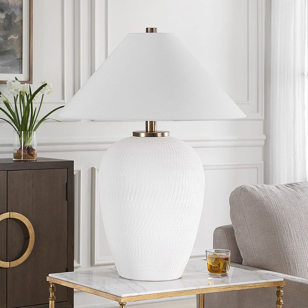 Uttermost Merriton Matt White Table Lamp